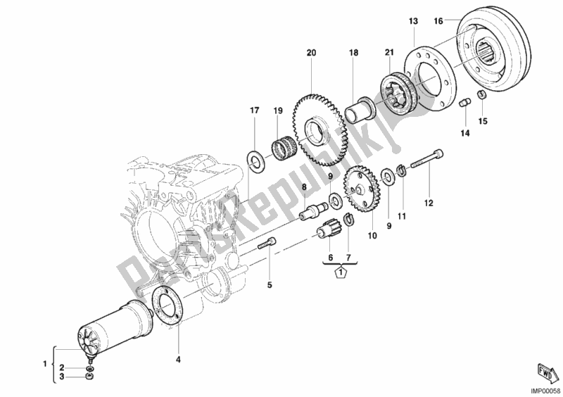 Todas las partes para Motor De Arranque de Ducati Multistrada 620 Dark 2006